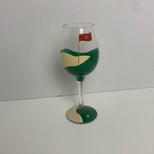 Lolita Hand Painted 19th Hole Wine Glass 15oz